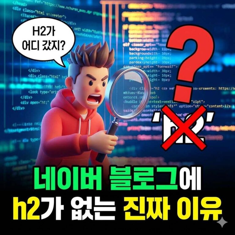 네이버 블로그 본문에는 h2가 없는 이유는? HTML 구조의 비밀