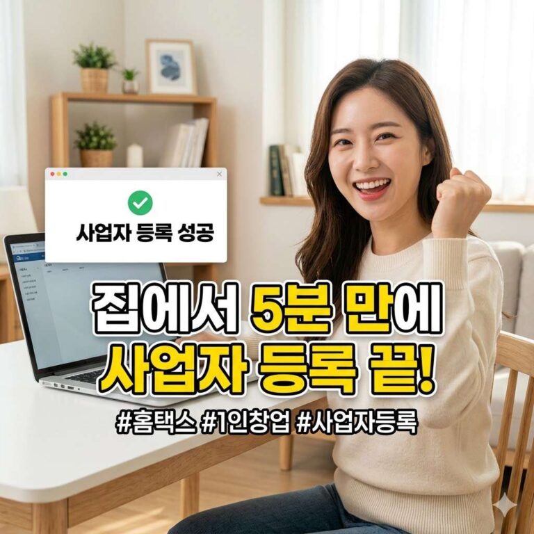 인앱토스 집에서 5분만에 사업자등록 신청 방법
