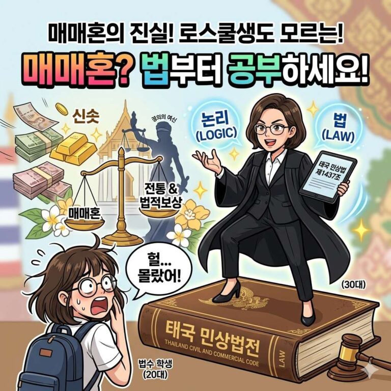 한국 로스쿨 다니는 분이 매매혼에 대해 비판을 하길래 태국 법조항 근거로 댓글 달았어요.