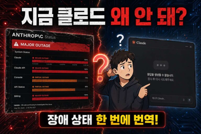 Claude를 일시적으로 사용할 수 없습니다 현재 해결 중입니다 — 잠시 후 다시 시도해 주세요.
