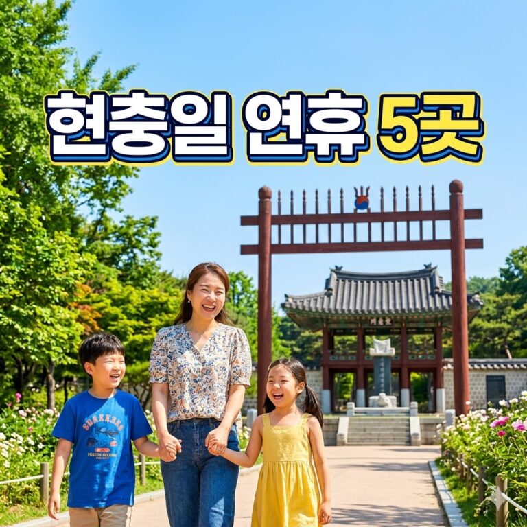2026 현충일 연휴 서울·경기 가족 나들이 5곳 완벽 가이드