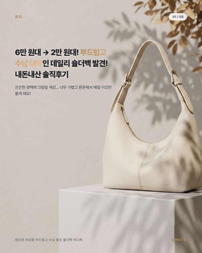 가성비 최고! 에르센 여성용 부드러운 수납 데일리 숄더백 미니백 솔직 후기