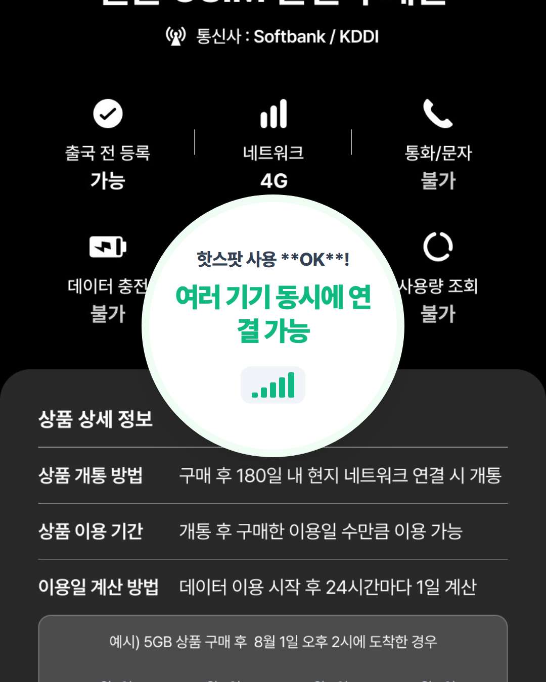 유심사 일본 유심 데이터 핫스팟 쉐어링 가능