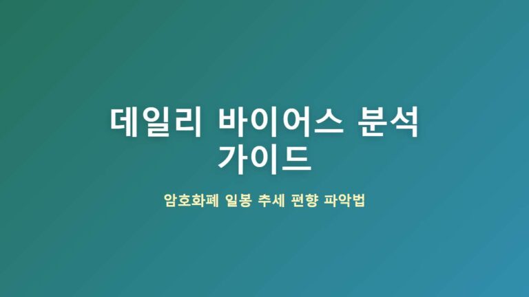 Smart Money Concepts 데일리 바이어스(Daily Bias) 분석법: 일봉 추세 방향 예측
