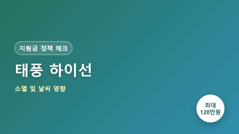 11호 태풍 하이선 소멸 경로 및 한반도 날씨 폭우 영향