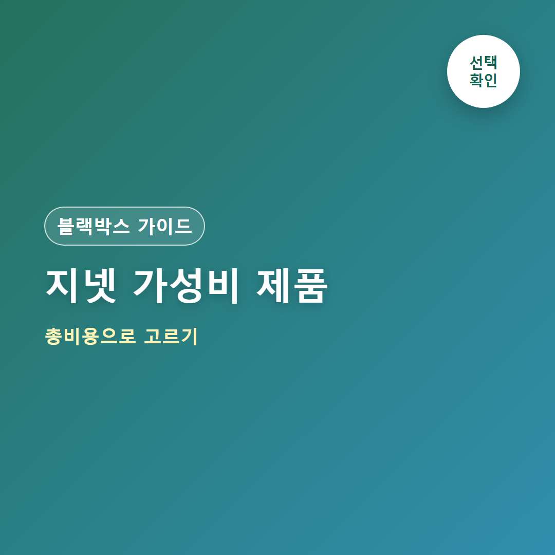 지넷 블랙박스 추천 가성비 좋은 제품