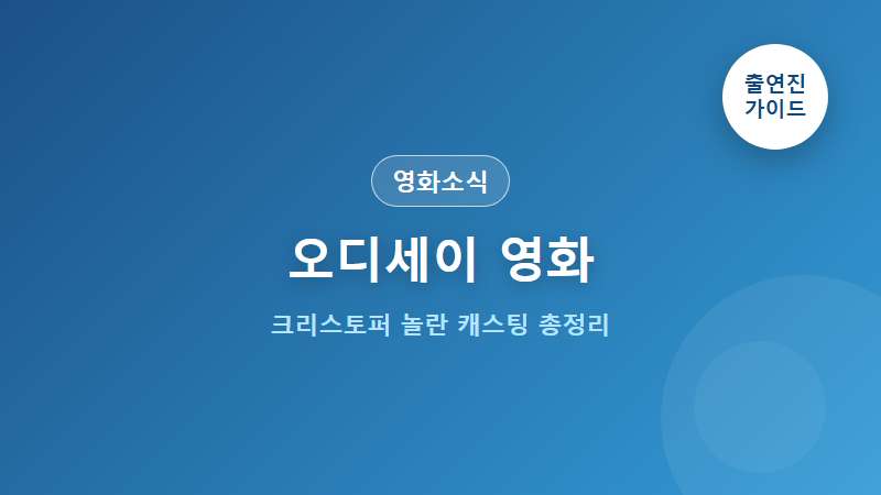 크리스토퍼 놀란 오디세이 캐스팅 총정리: 맷 데이먼부터 톰 홀랜드까지