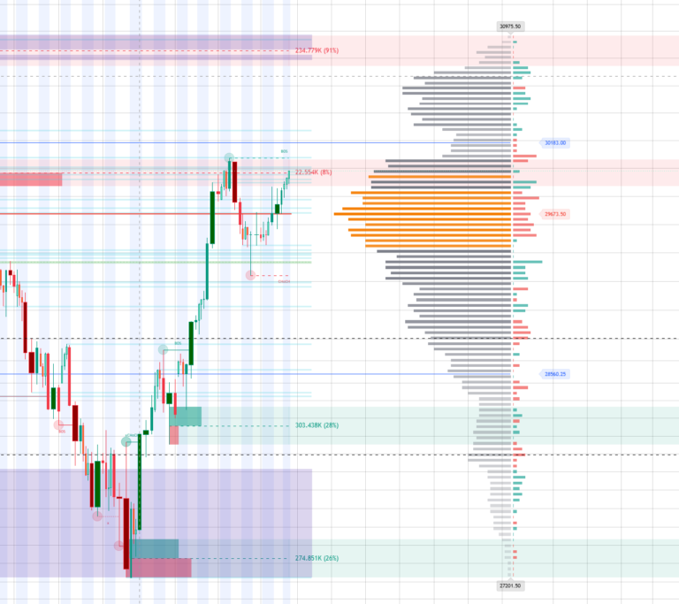 Price Action – Support & Resistance by DGT 지표 활용법: 파란선, POC, 그리고 좌/우 매물대 바의 차이와 실전 매매 전략